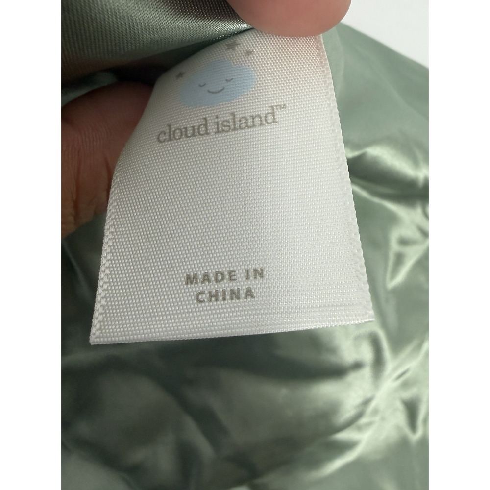Cloud Island Dragon Security Blanket Lovey Sage Green Faux Fur Satin Trim NWT - Picture 9 of 10